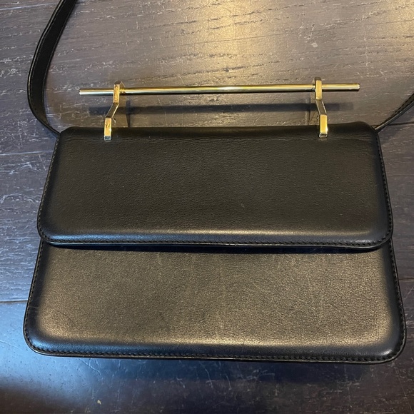 M2malletier La Fleur du Mal leather shoulder bag handbag clutch in black metal - Picture 2 of 16